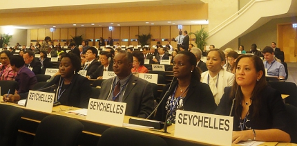 Minister for Labour and Human Resource Development, Ms Idith Alexander attends the 104th session of the International Labour Conference, Geneva